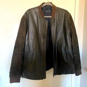 VINCE genuine leather jacket women’s size Large